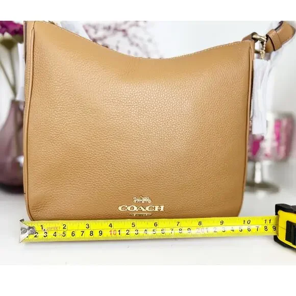 Coach NWT Ellie File Pebbled Leather Crossbody Bag C1648 in Light Saddle